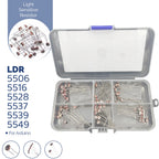 60PCS/kit LDR Photo Light Sensitive Resistor Photoelectric Photoresistor 5528 GL5528 5537 5506 5516 5539 5549 For Arduino