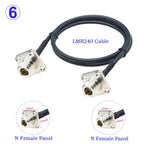 LMR240 Cable BNC Male Plug to N Male/N Female Jack Connector 50 Ohm 50-4 Pigtail RF Coaxial Jumper 4G 5G LTE Extension Cord