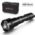 UniqueFire 2002D LED IR 940nm 850nm 810nm Hunting Flashlight Fresnel Lens Zoom Night Vision Dimmer Swtich Torch Max.1000 Meters