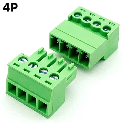 5Sets Solderless Docking Type 2EDG 3.81MM Screw Terminal Block Connector PCB Plug-in Type 2EDG Type Green Terminal Block