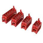 10Pcs Micro Match Red IDC Connector 2.54mm Wire to Board Micro Match IDC 4P 6P 8P 10P 12P 14P 16P 20P 24P 26P