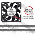 Gdstime 60MM Fan 24V 12V 5V Fan 60MMx15MM Brushless DC Exhaust Axial Cooling Fan 6cm 6015 Cooler for PC Equipment CPU Cooling