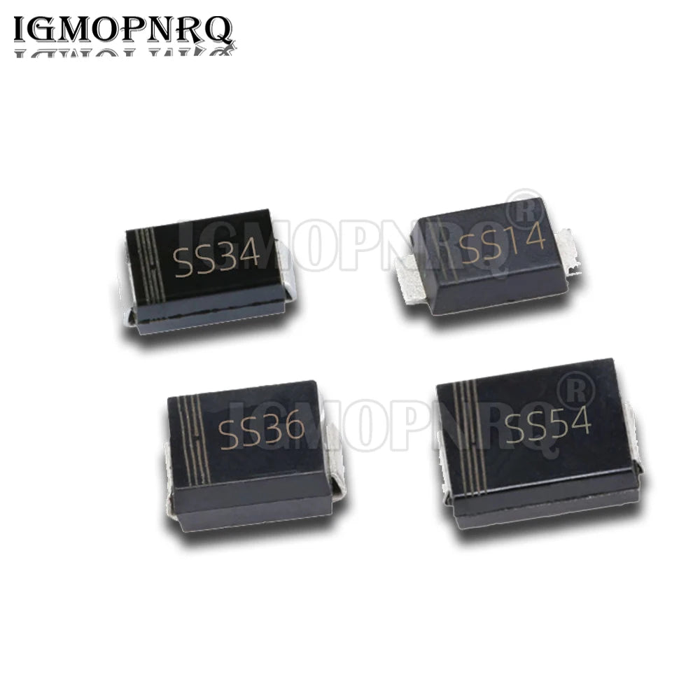 50PCS Schottky Diode SMB SS24 SS26 SS34 SS54 SS56 SMC SS34 SS54 SS56 SMD Diodes