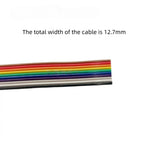 Rainbow Dupont Flat Ribbon Cable 1.27mm Pitch 1 Meter Length 6P‑64P Multi Pin Counts Compatible for FC Dupont Connector