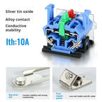 LA38 Emergency Stop 10A Self-locking Rotary Reset Latching Head Power Switch Mushroom Push Button Switch 22mm 1 NO I NC 2NC
