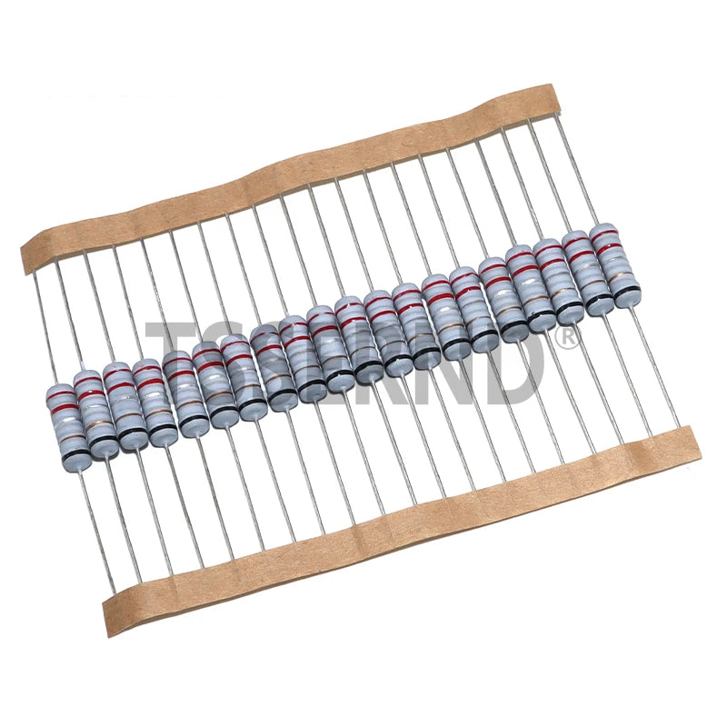 20pcs 2W 5% Wirewound Resistor Fuse 0.05R 0.1R 0.15R 1R 2.2R 4.7R 5.1R 10R 20R 22R 47R 51R 100R