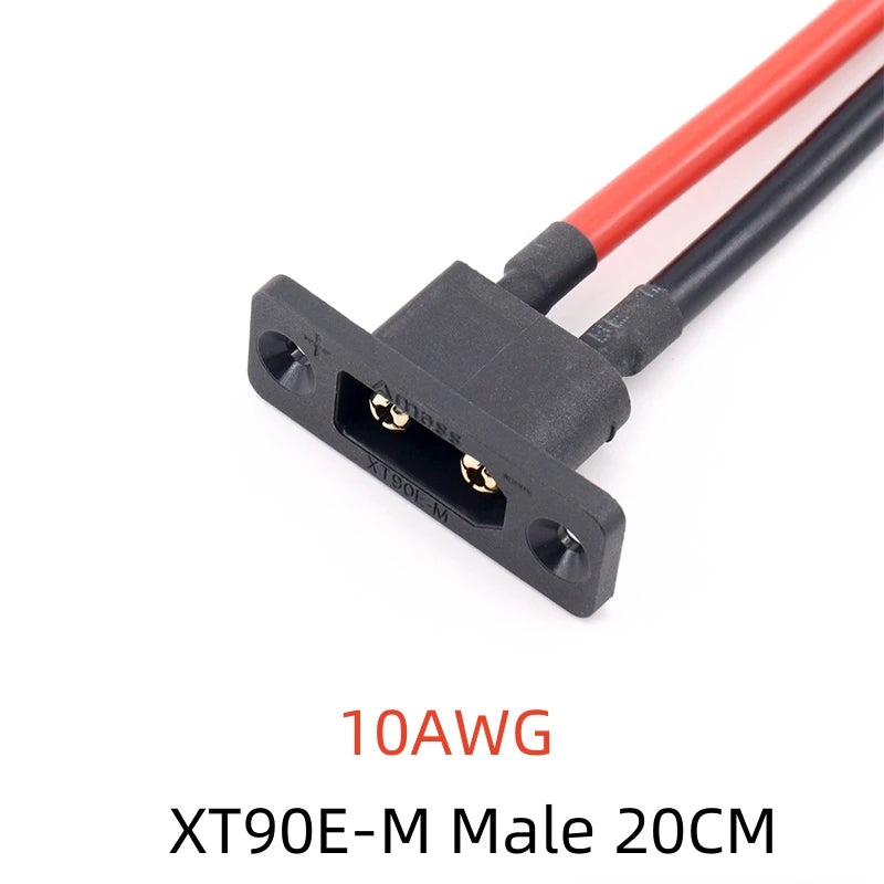 1PCS XT90E-M Male Headband Fixed Hole Large Current Model Aircraft Battery Connector Gold Plated Plug Battery Interface