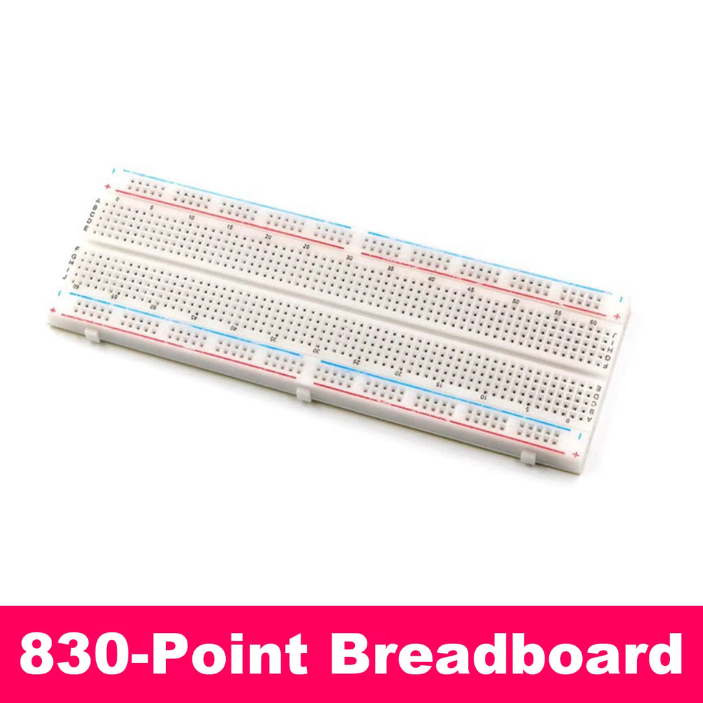 MB-102 830 Points Breadboard with 65pcs Jumper Wires Solderless PCB Prototype Board for Arduino DIY Kit