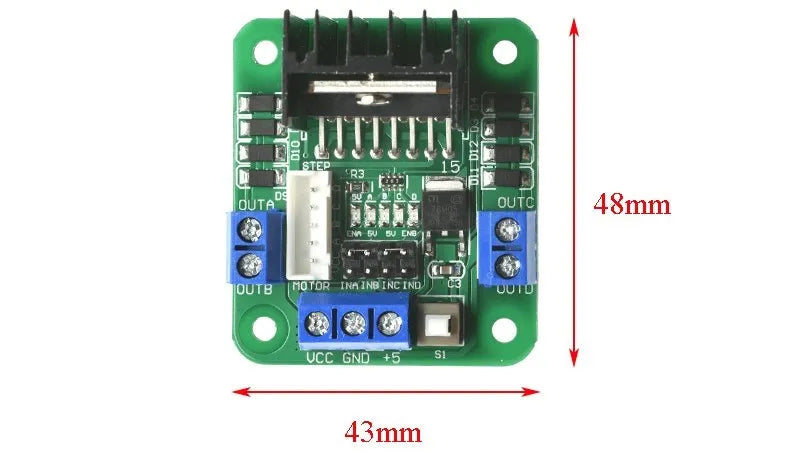 L298N Driver Board Module L298N Stepper Motor Smart Car Robot Breadboard Peltier High Power L298 DC Motor Driver