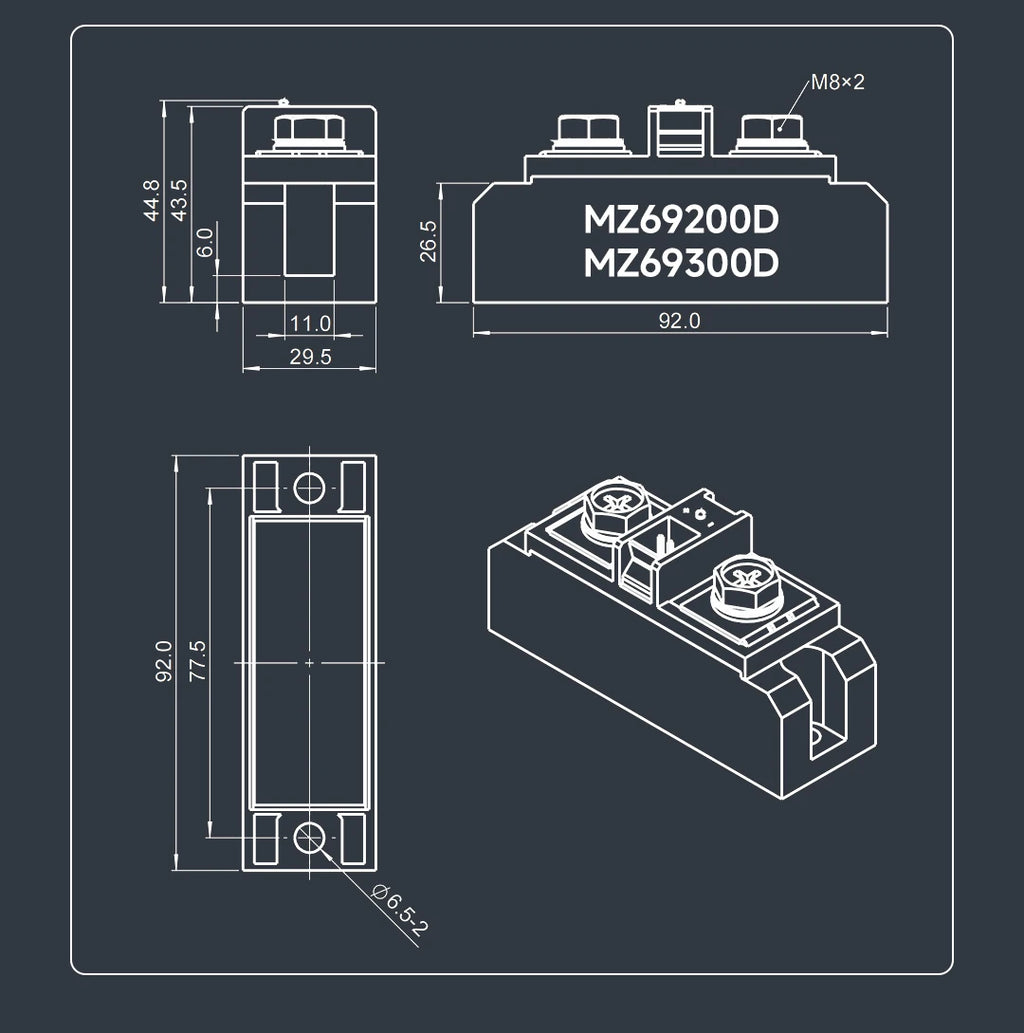 ENMG MZ69150D Industrial Grade High Power Solid State Relay SSR DC Input AC Output Opto Isolated Long Life No Contact Heating