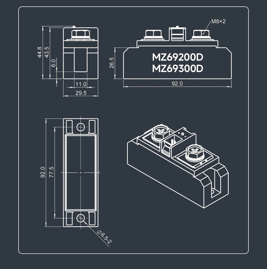 ENMG MZ69150D Industrial Grade High Power Solid State Relay SSR DC Input AC Output Opto Isolated Long Life No Contact Heating