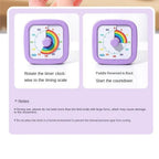 60 Minutes Visual Timer Ultra Silent Visualization Countdown Alarm Clock Round/Square Self-discipline Kitchen Timer
