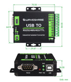 FT232RNL USB TO RS232/485/422/TTL Interface Converter Industrial Isolation Aluminium Case Support Mac Linux Android Windows