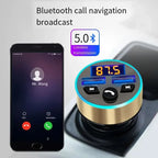 Car Bluetooth Receiver with Lossless Audio Quality MP3 Player, Car Adapter with Cigarette Lighter Socket and Charger