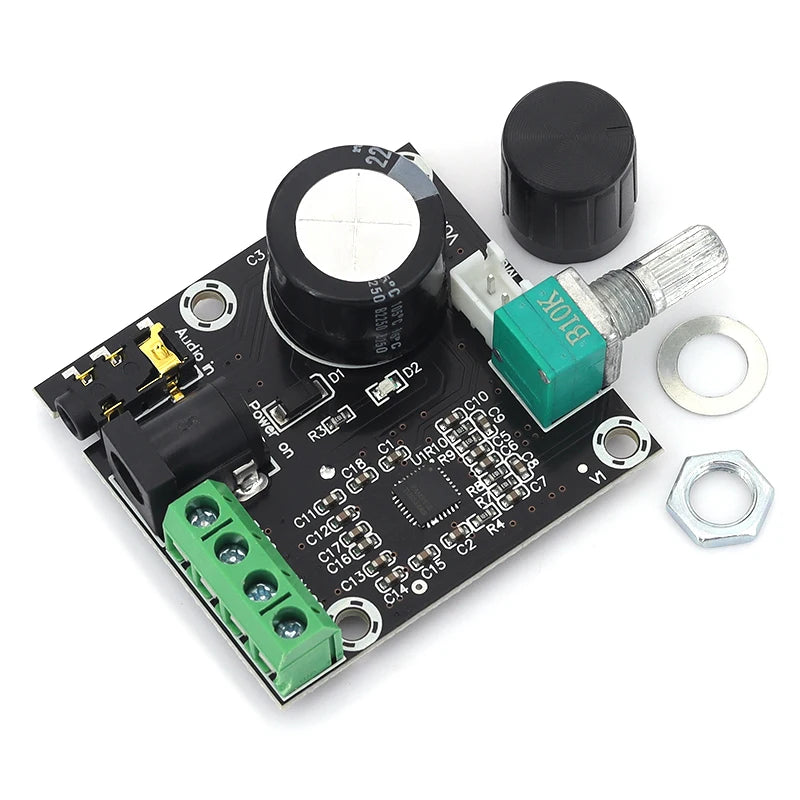 PAM8610 Audio Amplifier Board Dual Channel Class-D 2*15W DC12V XH-M120 - Pack for Audio Projects