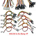 5PCS XH2.54 To Du Bang Line Cable 1P Male/Female 2P 3P 4P 5P 6P 1007 26AWG Jumper Wire Sensor PCB Connecting Wire  20/30cm