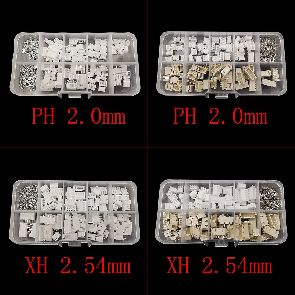1Box SH 1.0/JST 1.25mm/ZH 1.5mm/PH 2.0mm/SM/SYP/XH 2.54mm/VH 3.96mm Pitch Male Female Housing Terminal Pin Header Wire Connector