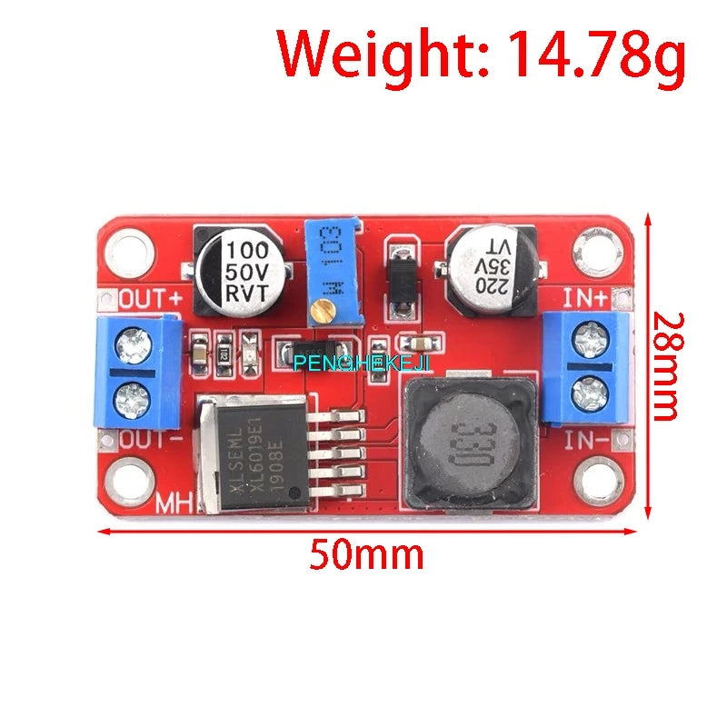 1PCS XL6019 DC-DC adjustable boost power supply module 5A current high power super XL6009 LM2577 upgraded version