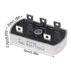 50A 1200V Aluminum Metal Case 3 Phase Diode Bridge Rectifier 50Amp SQL50A Bridge Rectifier Diode Module Electronic Components