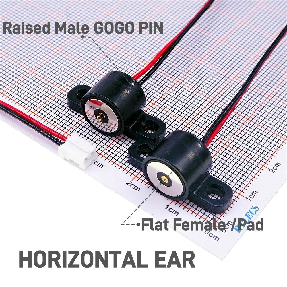 Circular High Current 3A 12V Magnetic Connector Threaded Panel Mount Holes Self-Locking Waterproof Terminals Charging Wire PH2.0