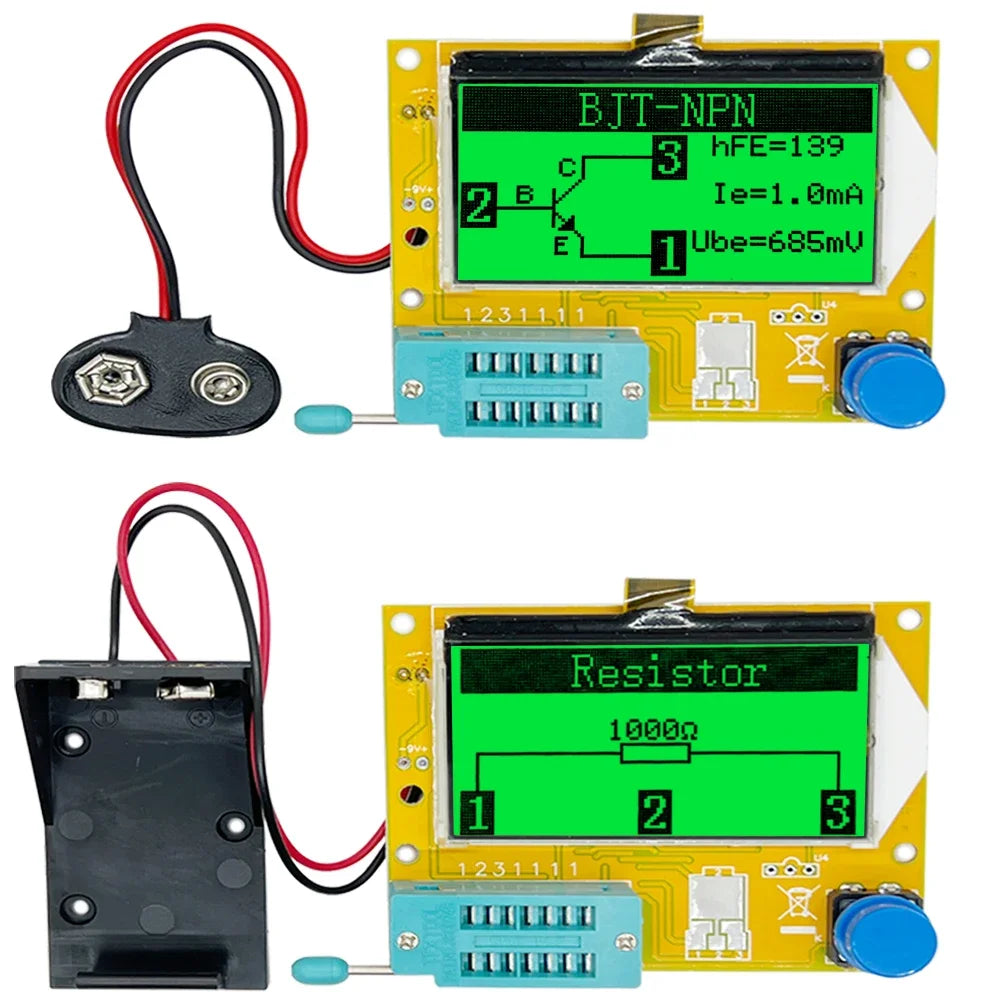 Diode Triode Capacitance SCR Inductance ESR Meter MOS PNP LCR-T4 Transistor Tester LCD Display Mega328 Transistors Diodes