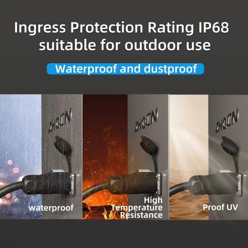 ZHQCN LP20 Waterproof IP68 Fireproof Convenient And Quick 2/3/4/5Pin Plug And Socket Aviation Connector Square Panel Mount