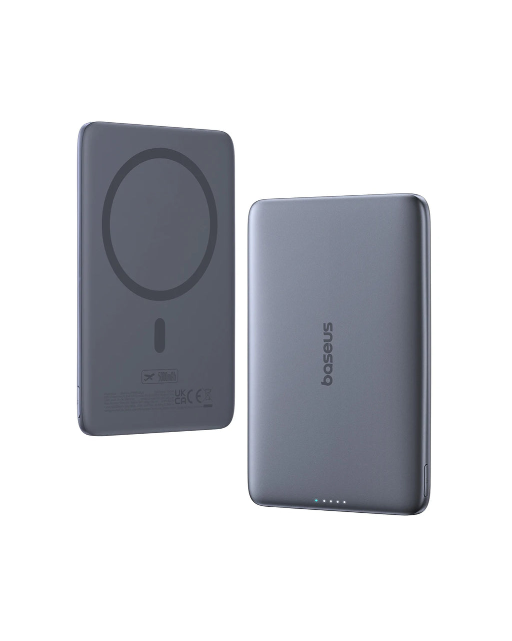 Baseus 5000mAh Magnetic Power Bank 15W Wireless 20W Wired Charging Thin Card-Sized Slim Portable Powerbank for iPhone 17 Samsung