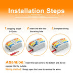 5/10PCS 2/3Ports Electrical Wire Connectors Fast Compact Push-in Terminal Block Wiring Cable Butt Connection Splitter With Lever