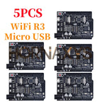1-5Set/ UNO R3 Official Box ATMEGA16U2 / UNO+WiFi R3 MEGA328P Chip CH340G For Arduino UNO R3 Development Board WeMos ESP8266