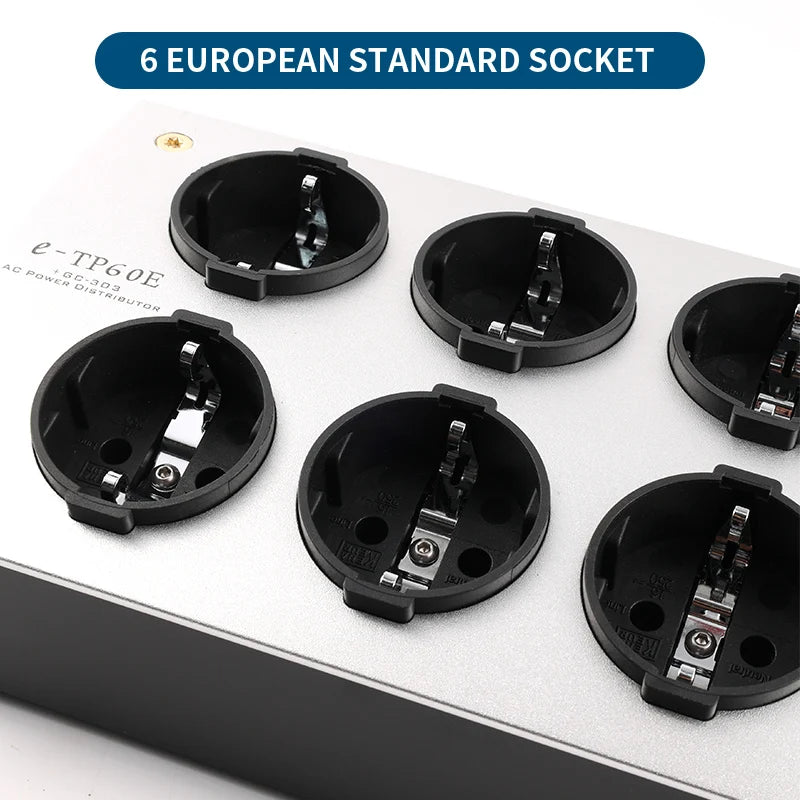 e-TP60 Aluminium Alloy 6-Socket Power Socket Audio Power Filter