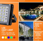 50W LED RGB Flood Light AC220V Outdoor Floodlight IP66 Waterproof Reflector Spotlight Red Green Blue 3 Color For Garden Lighting