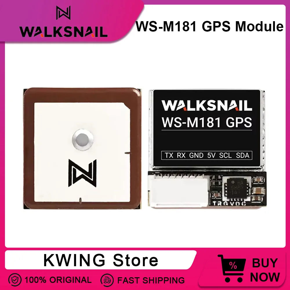 CADDX Walksnail WS-M181 GPS M10 GNSS BUILT-IN QMC5883 Compass Ceramic Antenna for RC FPV Airplane Long Range Freestyle Drone