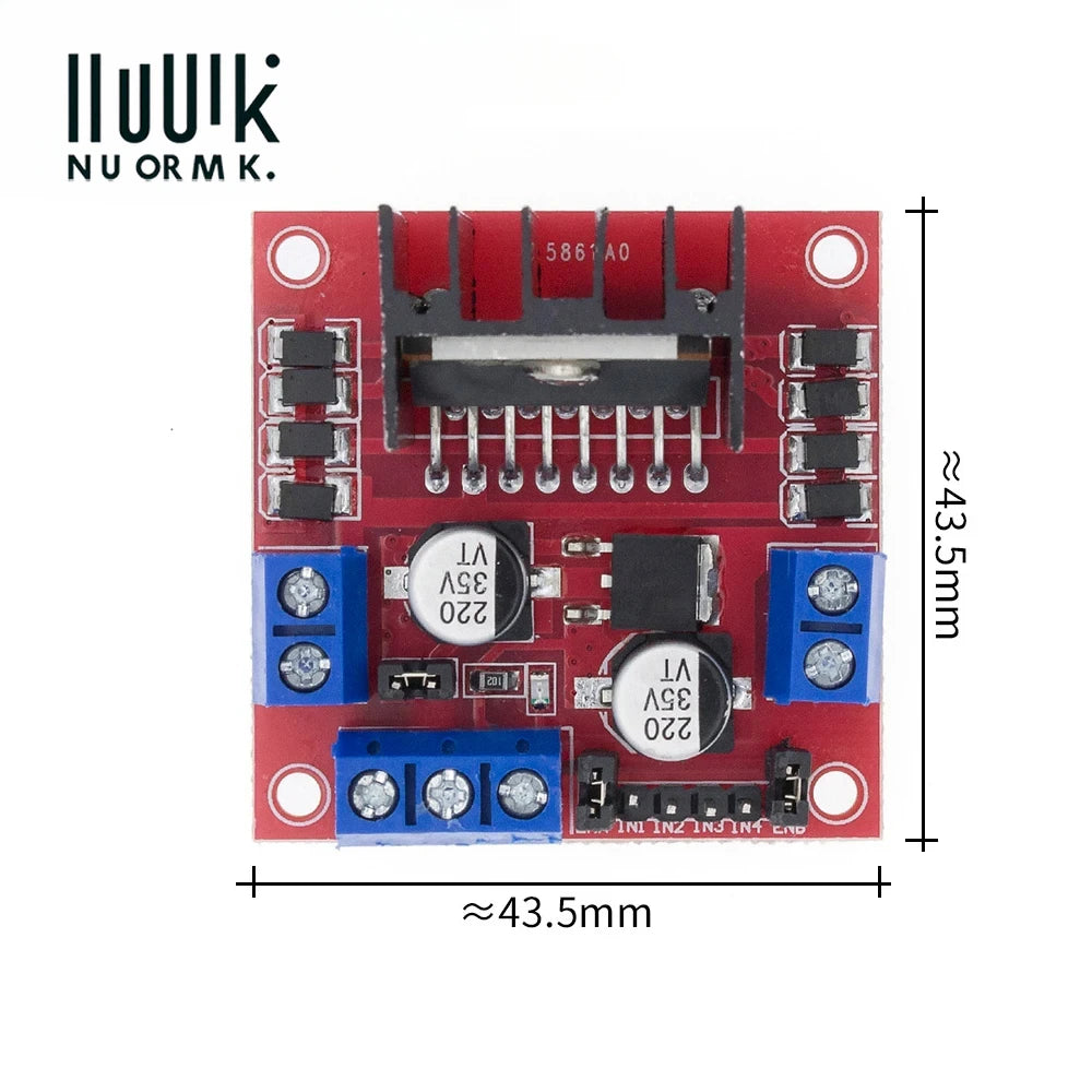 L298N Motor Driver Module for DC and Stepper Motors - Smart Car Robot Accessories