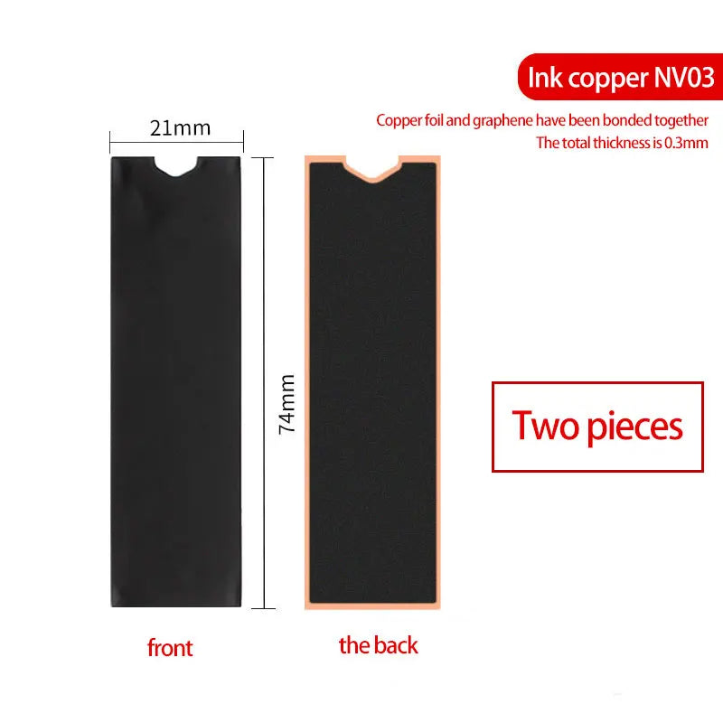 FinalCool NV02 Graphene M.2 SSD Heat Sink, Dual-Layer Graphene and Copper Foil Design Cooler Radiator for Laptop PC NVMe