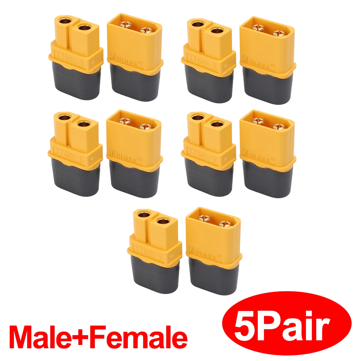 20/1PCS XT60 Battery Connector Male & Female Bullet Connector Plugs with Sheath Housing for RC Battery Motor FPV XT-60 Adapter