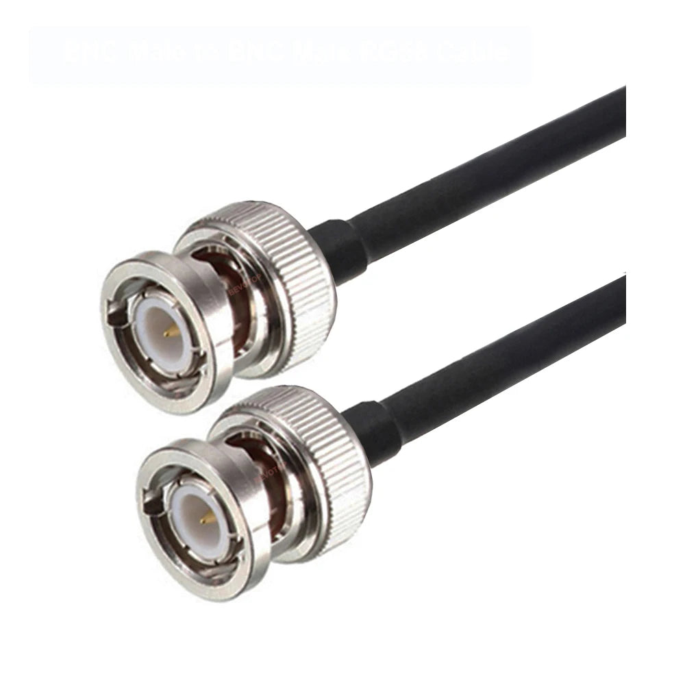 BEVOTOP BNC to BNC RG58 Cable BNC Male to BNC Male Straight / Right Angle 90° Plug RG-58 Jumper 50Ohm RF Coaxial Extension Cable