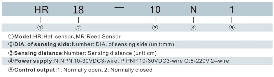 GTRIC Hall Switch Magnetic Proximity Sensor NJK5003 M18 Cylinder Series Sensing Distance 10mm 10-30VDC NPN PNP NO NC