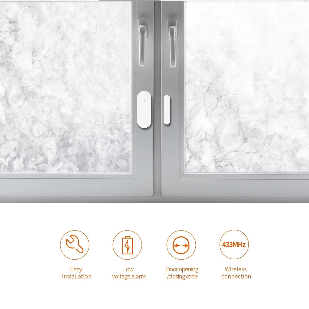 Window Door Magnetic Sensor Door Open Closed Detectors Wireless Smart Home Security Protection Alarm System App Remote Control