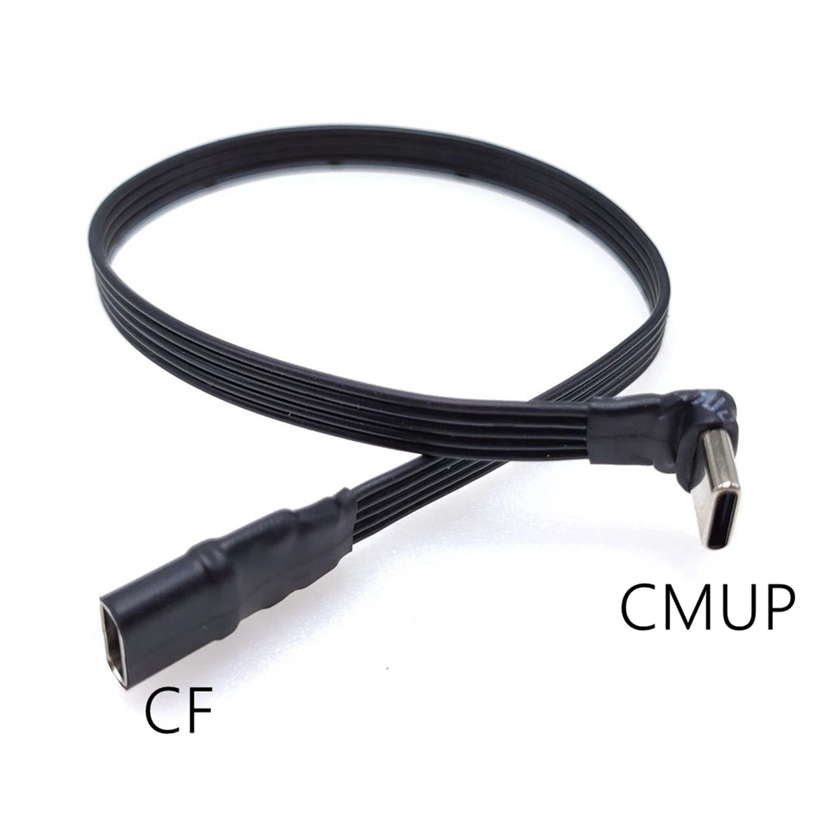 20CM 30CM 10CM 5CM USB 2.0 Type-C Flat Cable Extension FPC Cable USB 2.0 USB-C 90° Up/Down Angled Plug 5CM-1M