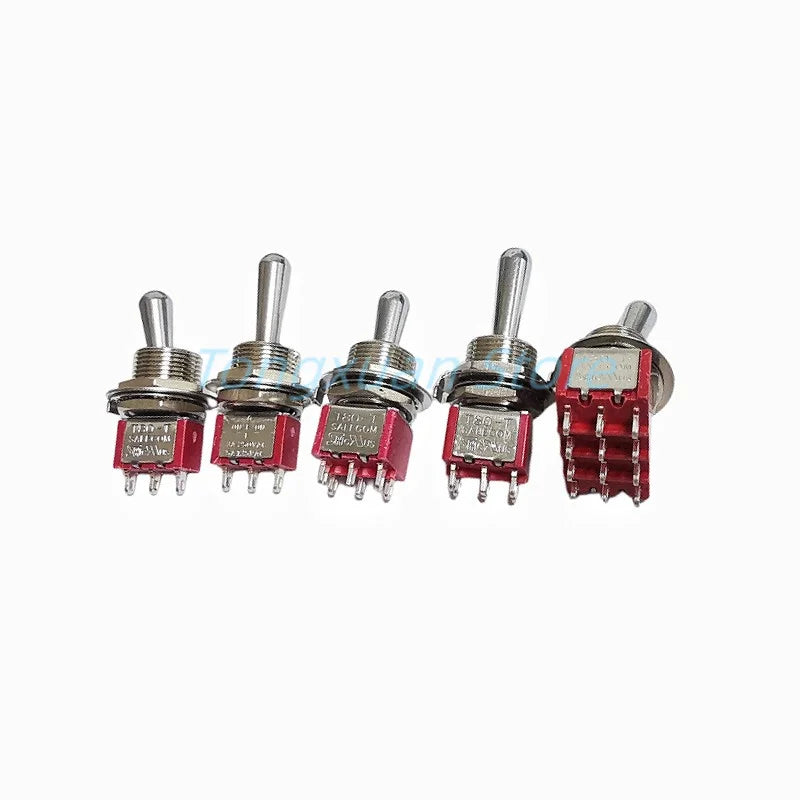1pc SH T8013-Z1 12mm ON-OFF-ON SPDT DPDT 3/6Pin 2/3Position Maintained Toggle Switch Large Long Handle 3A 250VAC/5A 125VAC