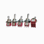 1pc SH T8013-Z1 12mm ON-OFF-ON SPDT DPDT 3/6Pin 2/3Position Maintained Toggle Switch Large Long Handle 3A 250VAC/5A 125VAC