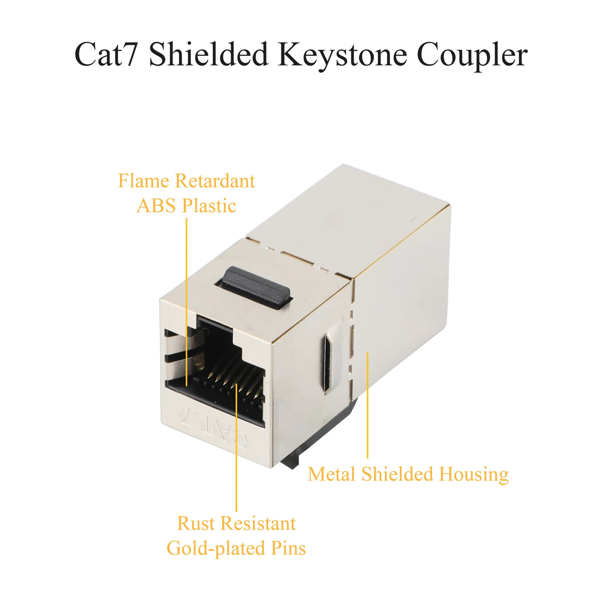 10/25PCS CAT.6/7 Shielded Keystone Jack Rj45 Inline Coupler Female to Female Ethernet Adapter For Blank Patch Panel