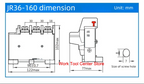Original Chint Smart Relay Module Thermoregulator JR36-20/63/160 Adjustable Current Thermal Overload Protector Phase Control