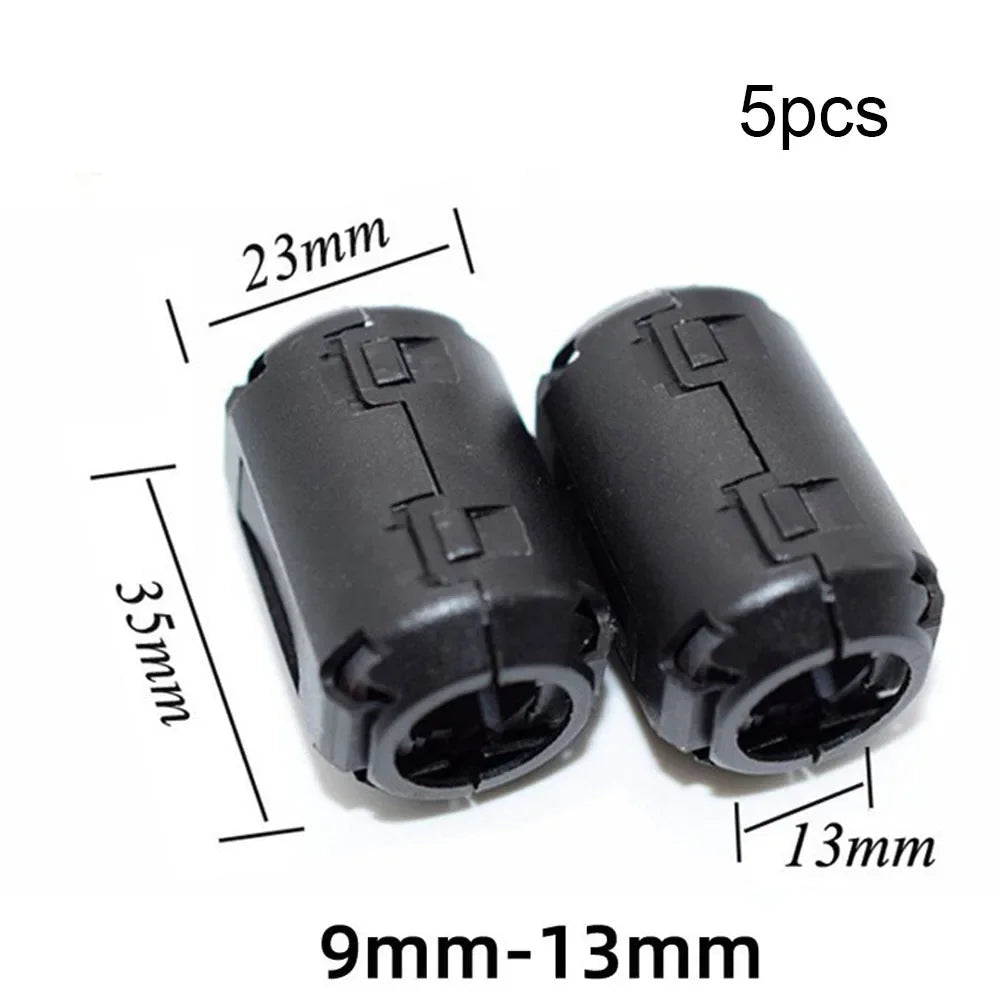 5PCS Toroidal Core Ferrite Noise Suppressor Filter Ring Cable Clip 3.5-13mm Bead Choke EMI RFI Singal Anti-jamming Noise Filter