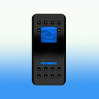 Blue Led Winch IN OUT Momentary Rocker Switch 7 Pin (ON)-OFF-(ON) DPDT Reverse Polarity 3 Way Toggle Switch for Car UTV ATV RV