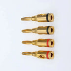 ChengHaoRan 4mm Gold-Plated Musical Audio Speaker Cable Wire Banana Plug Connector Plated Musical Speaker Cable Wire Pin