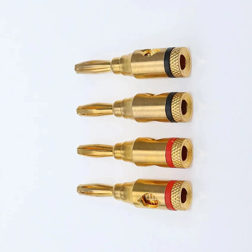 ChengHaoRan 4mm Gold-Plated Musical Audio Speaker Cable Wire Banana Plug Connector Plated Musical Speaker Cable Wire Pin