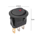 12V LED Boat Switch with Light Car Truck Rocker Switch on/Off Control SPST 3 Pin 2 Position for Marine Auto 1/3/12pcs