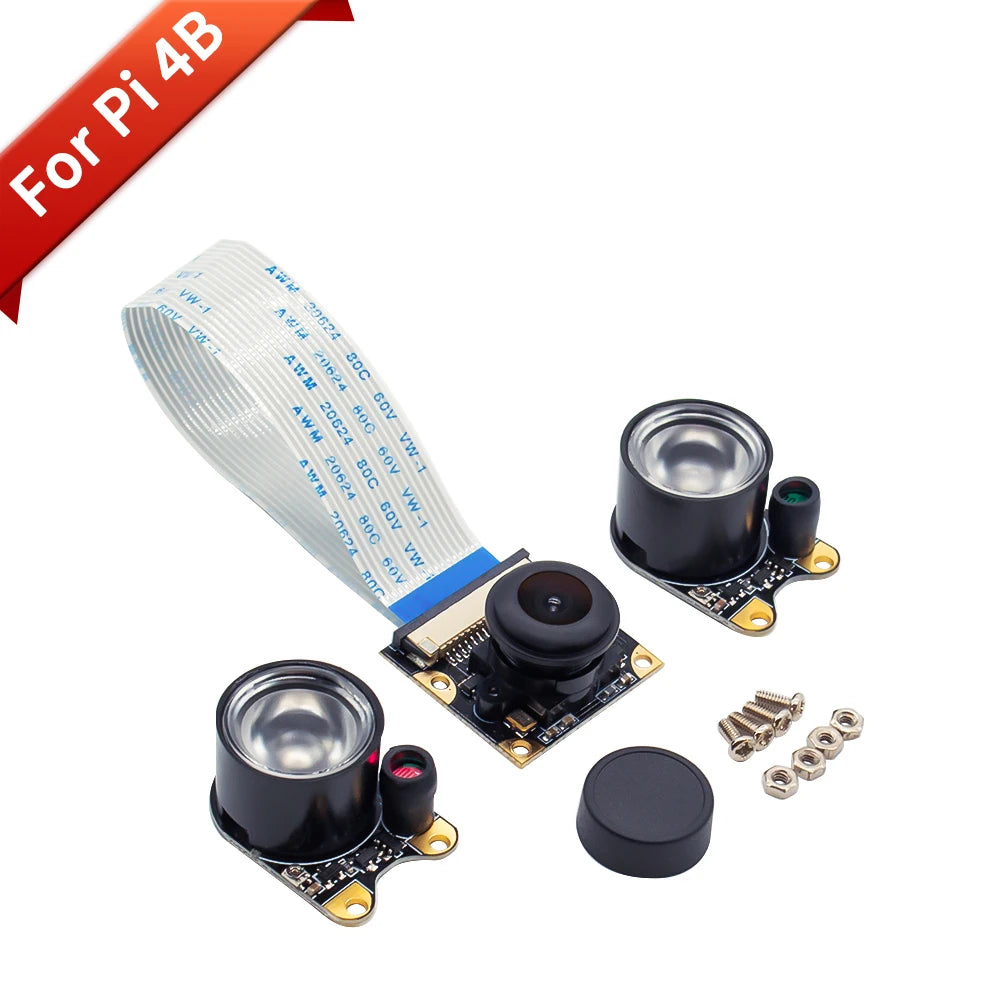 KEYESTUDIO Raspberry Pi Camera Module 5/8 Megapixels 1080p Mini HD PiNoIR Camera Wilde Angle Module For Raspberry Pi 2/3/3B/4/4B