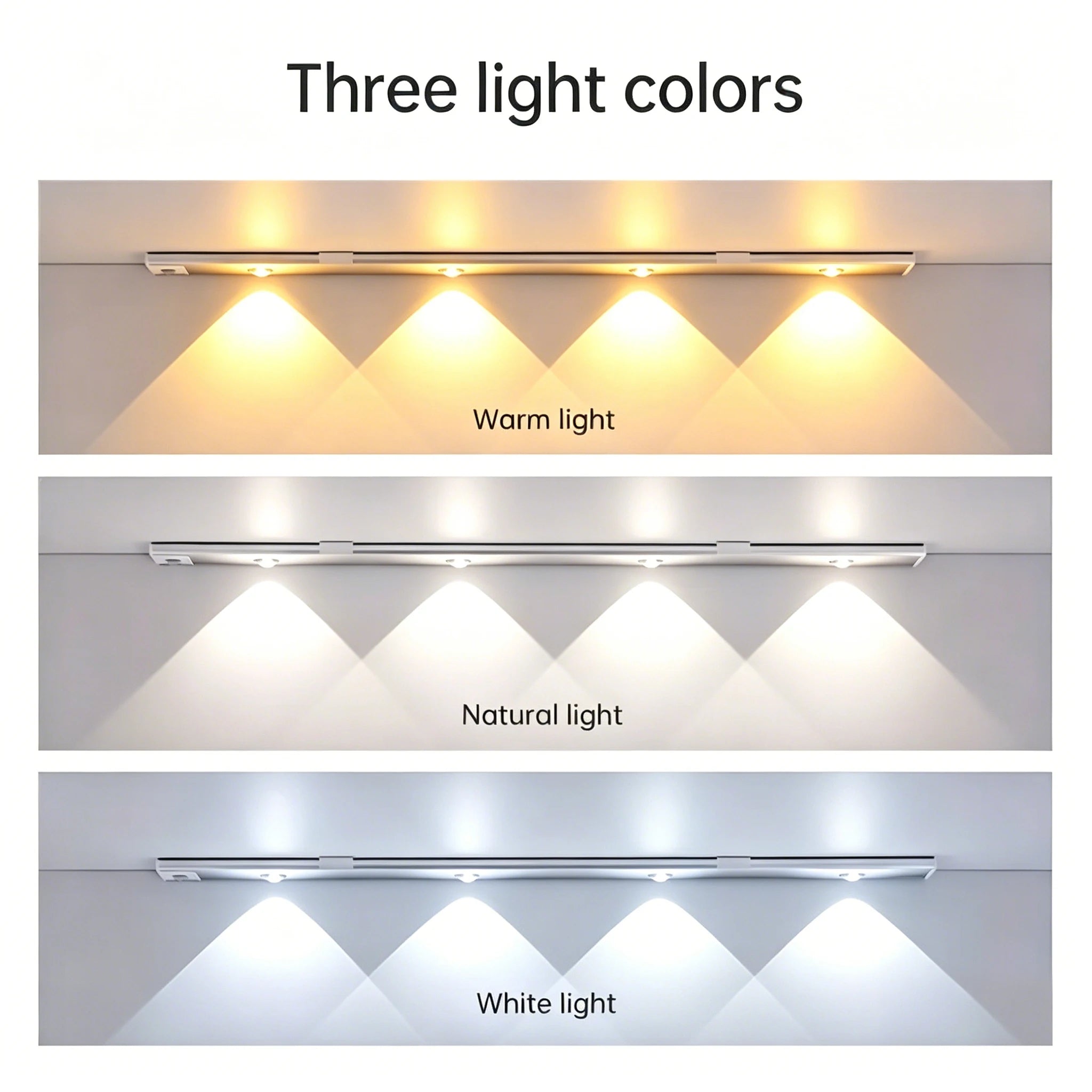 LED Cabinet Light USB Rechargeable Motion Sensor Dimmable LED Night Lamp For Kitchen Wardrobe Closet Home Lighting 20/30/40/50CM